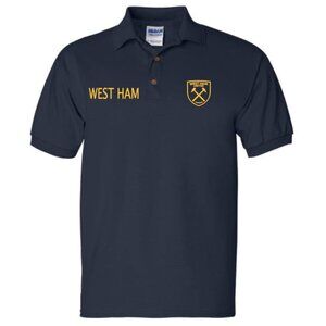 West Ham black and gold polo men